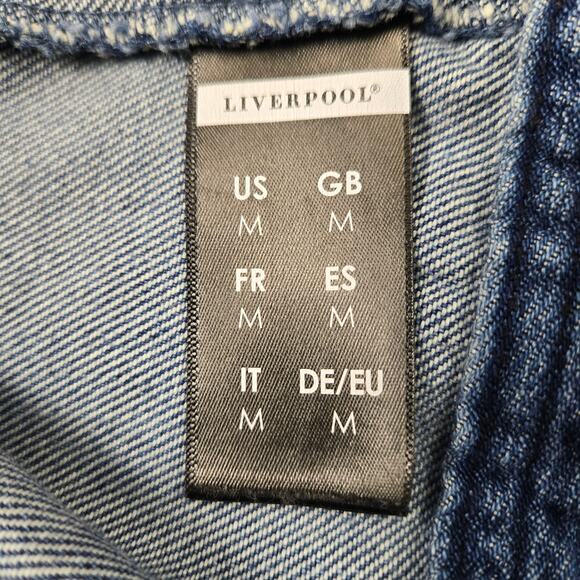 Liverpool Bell Snap Sleeve Beckett Blue Denim Jean Jacket size Medium - Picture 12 of 16